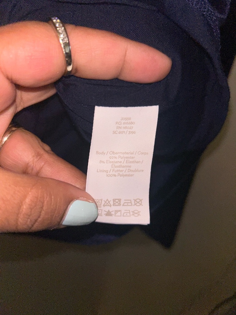 Boden Shirt - navy blue “Suki Velvet” long sleeve top - Picture 7 of 9